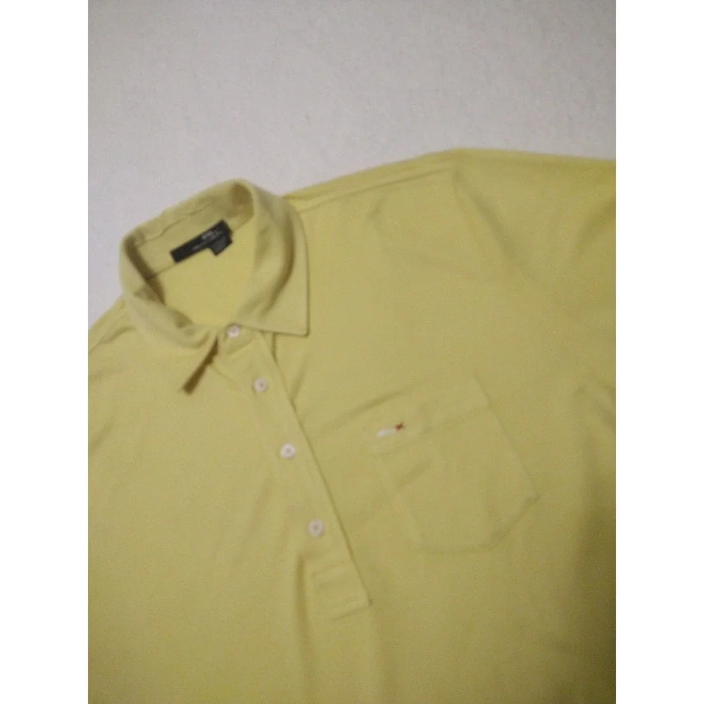 Ralph Lauren RLX Polo Golf Shirt Man's L Yellow‎ Princeville Course Golf